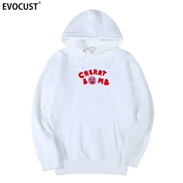 Cherry Bomb White Hoodie